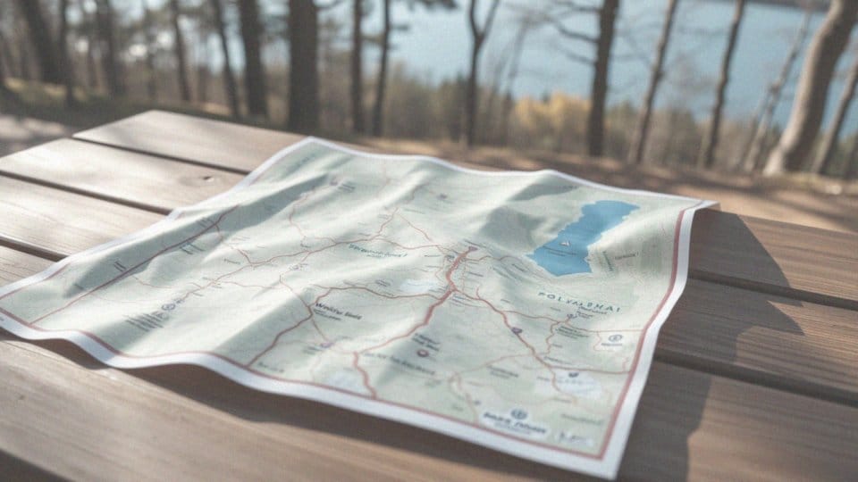 Co zawiera mapa samochodowo-turystyczna Warmii i Mazur?