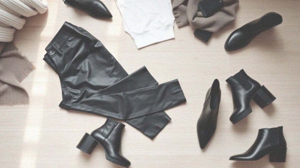 Jakie botki najlepiej pasują do czarnych skórzanych spodni?