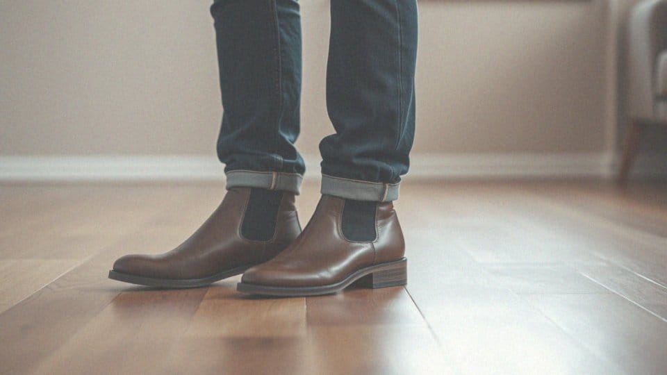 Jakie jeansy można nosić z sztybletami?